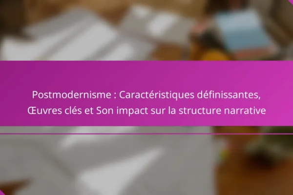 Postmodernisme : Caractéristiques définissantes, Œuvres clés et Son impact sur la structure narrative